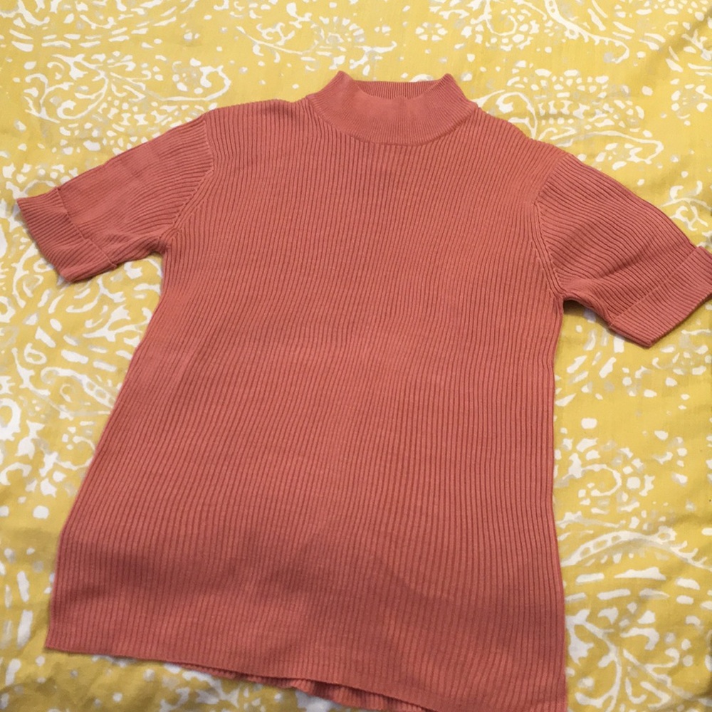 100% silk short sleeve turtleneck